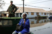 Neighbors help each other after hurricane Katrina ravishes New Orleans.