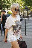 FAMEFLYNET - Rita Ora Wears An Ozzy Osbourne Tee Shirt Out In Paris