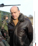 CANJUERS: Defence Minister Alain Juppe with soldiers