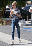 Exclusive... January Jones Stops By Starbucks In Los Angeles 