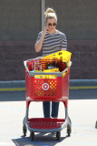 January Jones takes a trip to Target to pick up some essentials