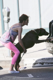 Janice Dickinson gives her Pooch a Lift in Beverly Hills