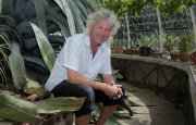 A rare American Agave plant bursts through a 19th century greenhouse
