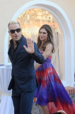 Robbie Williams et sa femme Ayda Field font du shopping à Porto Cervo. Lafata