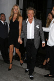 Rod Stewart and Penny Lancaster hold hands after a celebratory dinner at Spago