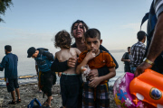 Refugees from Syria arriving at Kos Island