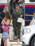 Exclusive... The Kardashians Land In St Barts - NO INTERNET USE WITHOUT PRIOR AGREEMENT 