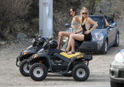 Semi-Exclusive... Kendall Jenner & Khloe Kardashian Go Four-Wheeling In St. Barts - NO INTERNET USE WITHOUT PRIOR AGREEMENT 