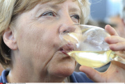 The Chancellor Angela Merkel visits Expo 2015. Milan, Italy