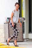 *EXCLUSIVE* Katie Holmes is Plaid Cute in NYC
