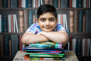 Ten-year-old Sami Akbar passes his GCSE maths exam, Oldham, Britain - 19 Aug 2015