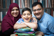 Ten-year-old Sami Akbar passes his GCSE maths exam, Oldham, Britain - 19 Aug 2015