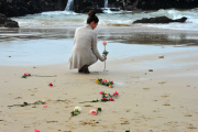 32nd birthday of Reeva Steenkamp is marked on Pollock Beach, Port Elizabeth, South Africa - 19 Aug 2015