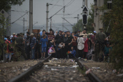 Macedonia blocks its border with Greece, Gevgelija, Macedonia - 20 Aug 2015