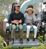 FAMEFLYNET - Exclusive: David Gandy And Mollie King Enjoy A Day At Thorpe Park Together