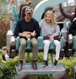 FAMEFLYNET - Exclusive: David Gandy And Mollie King Enjoy A Day At Thorpe Park Together