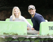 FAMEFLYNET - Exclusive: David Gandy And Mollie King Enjoy A Day At Thorpe Park Together