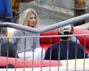 FAMEFLYNET - Exclusive: David Gandy And Mollie King Enjoy A Day At Thorpe Park Together