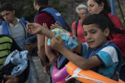 Refugees and migrants continue to flood Lesvos island, Greece