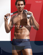 Spanish tennis player Rafael Nadal shows off his muscles for Tommy Hilfiger underwear new campaign