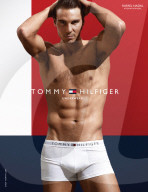 Spanish tennis player Rafael Nadal shows off his muscles for Tommy Hilfiger underwear new campaign