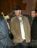 David Beckham verlässt das Restaurant in Manchester