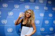 NY: Shakira Attends UNICEF Press Conference At United Nations