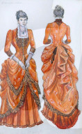 Costume design for the theatre play 'Without a Dowry', by Alexander Ostrovsky, 1935. 