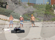 PEOPLE: Orlando Bloom spielt Boccia am Strand von Malibu
