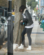FAMEFLYNET - Exclusive: Daisy Lowe Takes Her Cute Dog Monty For A Walk In London