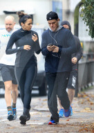 EXKLUSIV: Matt Damon und Frau Luciana joggen gemeinsam durch London