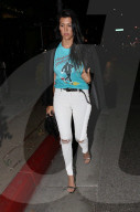 PREMIUM EXCLUSIVE Kourtney Kardashian all smiles at La Scalia