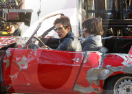 PEOPLE - Ben Stiller und Cyrus Arnold drehen Car-Crash-Szene