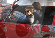 PEOPLE - Ben Stiller und Cyrus Arnold drehen Car-Crash-Szene