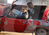 PEOPLE - Ben Stiller und Cyrus Arnold drehen Car-Crash-Szene