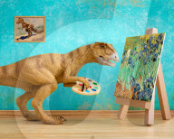FEATURE - Plastik-Dinos in Szene gesetzt