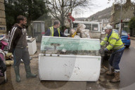 NEWS - England: Aufräumarbeiten nach dem Hochwasser