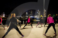 FEATURE - Ungewöhnliches Fitness Training am Abend in Rotterdam