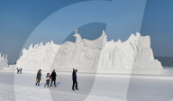 FEATURE - Schneeskulpturen in einem Park in Changchun