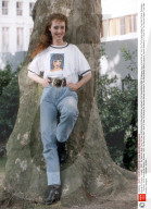 Antonia De Sancha - Actress - 1992 - De Sancha's Aids T-shirt 30 Year Old Antonia De Sancha Actress Involved In The David Mellor Affair In Hanover Square Modelling A T Shirt For The Terence Higgins Trust Aids Charity Catalogue.... ** Pkt2949 - 20106