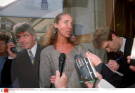 MAX CLIFFORD PUBLICIST WITH ANTONIA DE SANCHA TALKING TO REPORTERS FOLLOWING THE RESIGNATION OF DAVID MELLOR - 1992