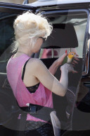 PEOPLE - Gwen Stefani führt ihren Papagei aus