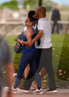 EXKLUSIV - Mel B mit Stephen sportlich in Miami Beach unterwegs
