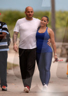 EXKLUSIV - Mel B mit Stephen sportlich in Miami Beach unterwegs