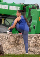 EXKLUSIV - Mel B mit Stephen sportlich in Miami Beach unterwegs