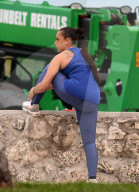 EXKLUSIV - Mel B mit Stephen sportlich in Miami Beach unterwegs