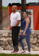 EXKLUSIV - Mel B mit Stephen sportlich in Miami Beach unterwegs