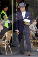 PEOPLE - Matt Bomer und Lilly Collins bei den Dreharbeiten zu  "The last Tycoon"