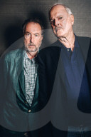 John Cleese und Eric Idle bei einem Fotoshooting in Sydney 