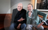 John Cleese und Eric Idle bei einem Fotoshooting in Sydney 